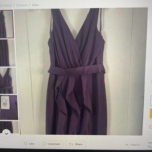 Vera Wang White Amethyst (Purple) floor length dress
